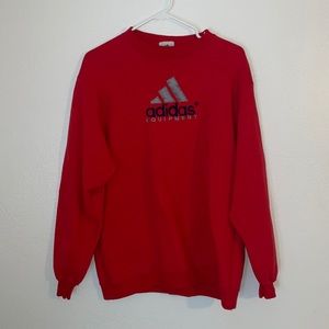 Adidas Red Crew Neck Sweater